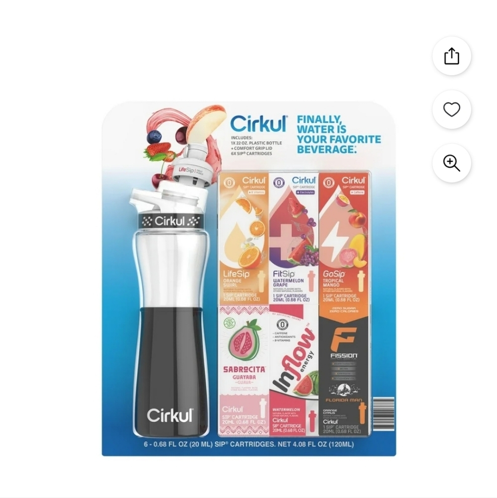 Cirkul 22oz Water Bottle Starter Kit